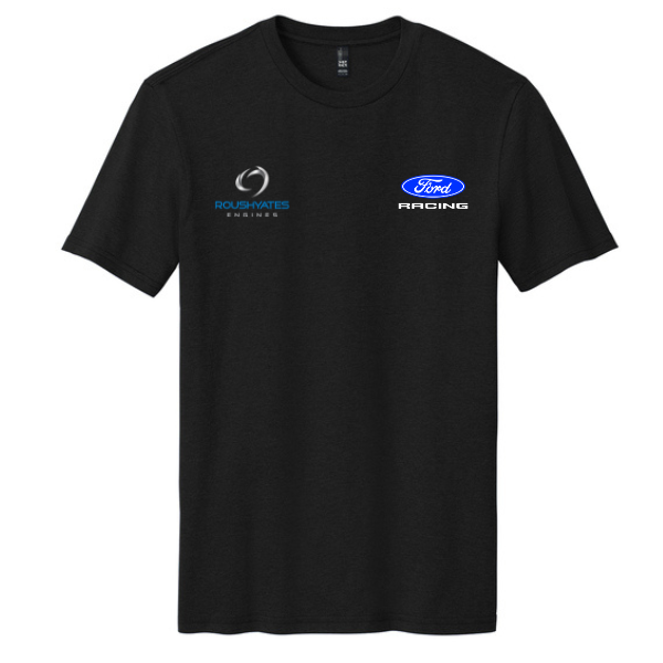 ROUSH YATES ENGINES BLUE OVAL SIGNATURE T-SHIRT - BLACK