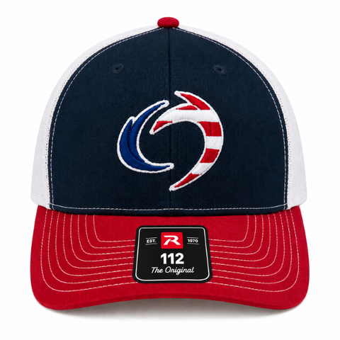AMERICA 250 PATRIOTIC EMBROIDERED HAT, NAVY/RED/WHITE