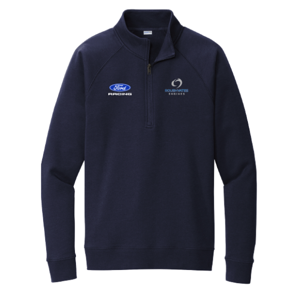 1/4 ZIP EMBROIDERED FORD RACING PULLOVER - NAVY
