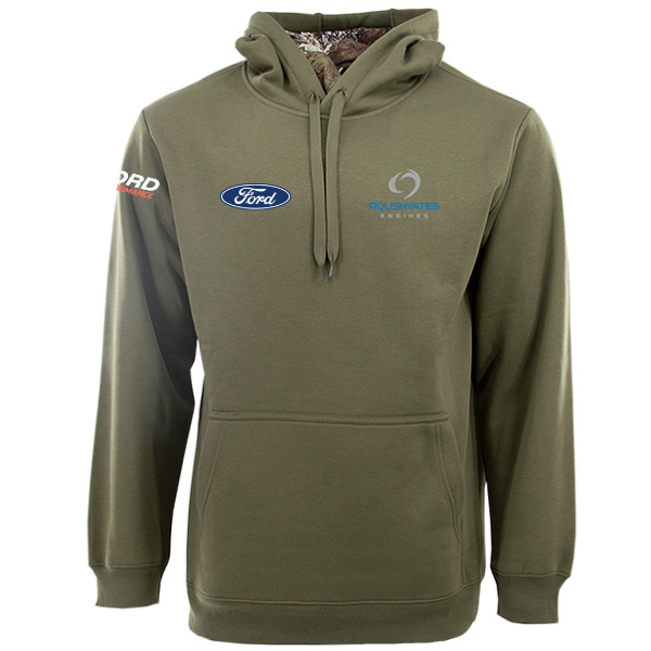 HEAVYWEIGHT FLEECE HOODIE - GREEN WITH BLUE OVAL